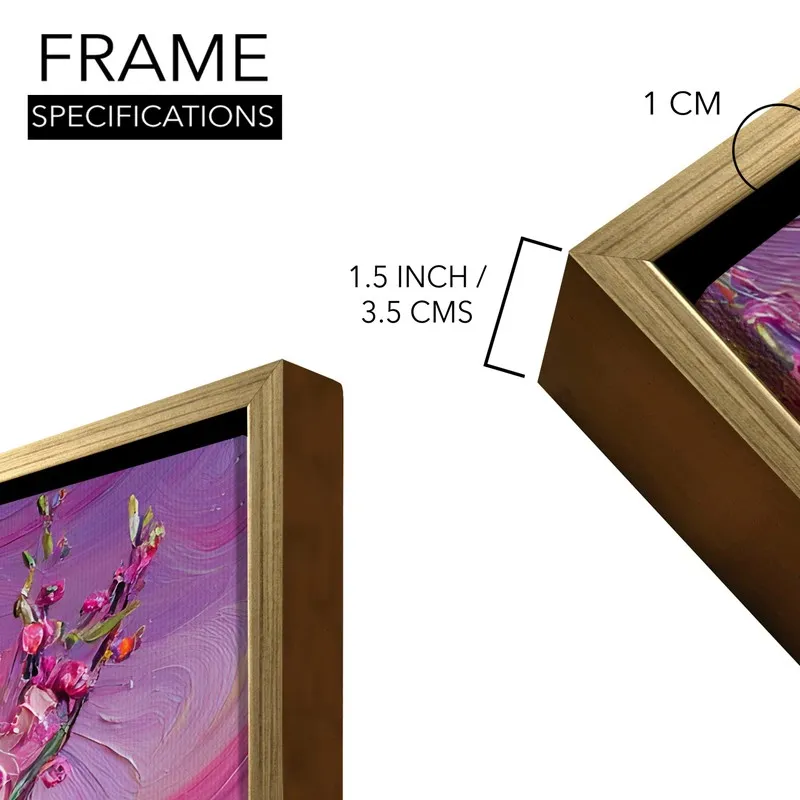 Rosy Orchard Canvas Wall Painting With Frame media 8