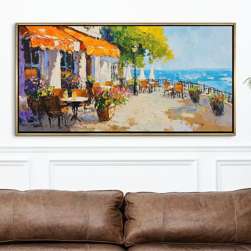 Ocean Whisper Canvas Wall Painting With Frame media 4