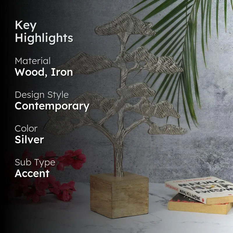 Glamo Tribal Tree Showpiece - Silver media 2