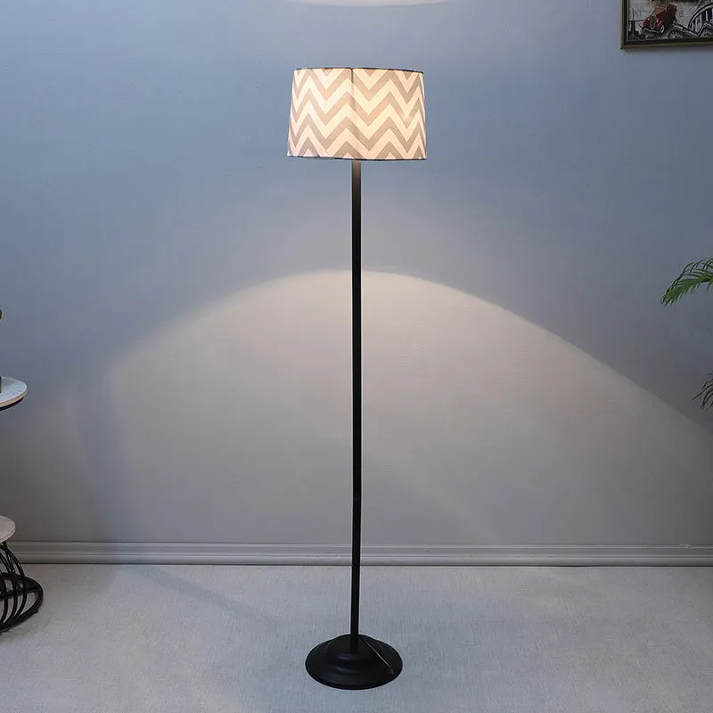 Chevron Light Printed Metal Floor Lamp media 2