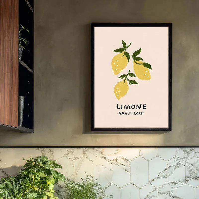 Limone Archival Canvas Wall Art - Black media 3