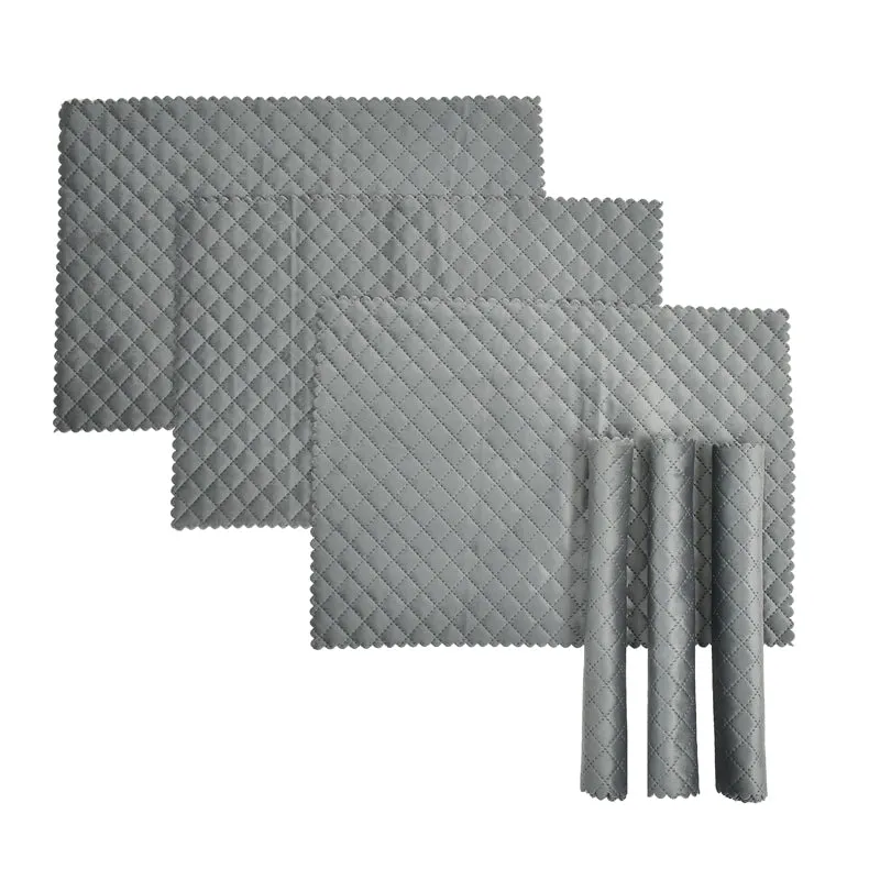 Osric Velvet Quilted Placemat (Grey) - Set Of Six media 3