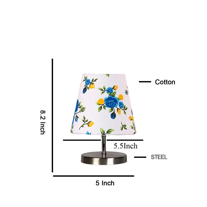 Vidro Blue Fleur Fabric Table Lamp - Multicolor media 5