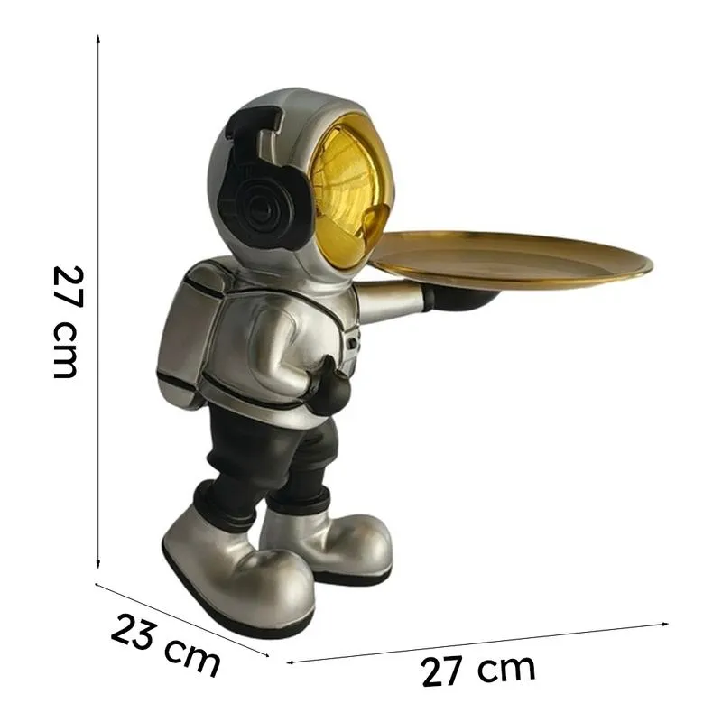 Astronaut Luxe Metal Accent Tray - Gold - 9