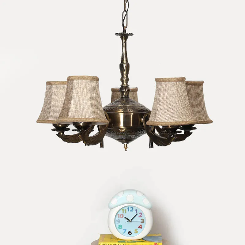 Andalusian Conical Golden Antique Ceiling Lamp media 2