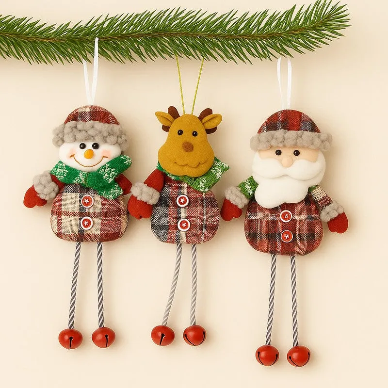 Noel Joy Santa Christmas Ornament - Set Of Three media 3
