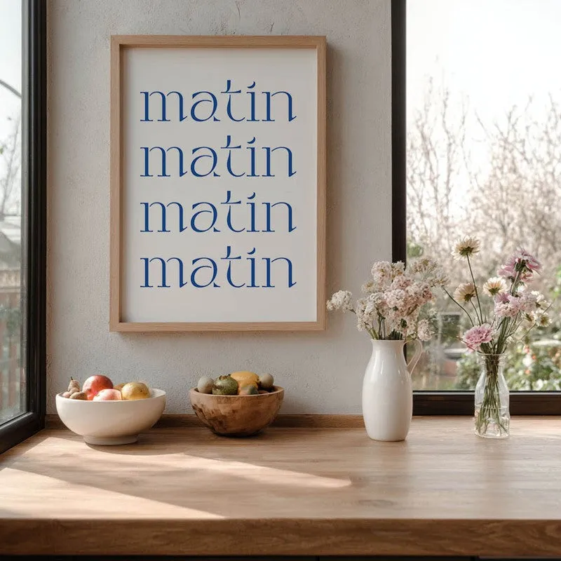 Matin Letters Archival Canvas Wall Art - Brown media 7