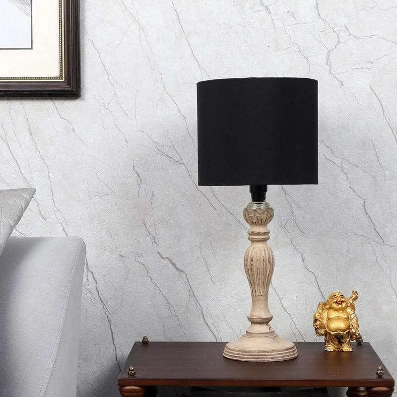 Bisara Vidara Fabric Table Lamp - Black,White media 3