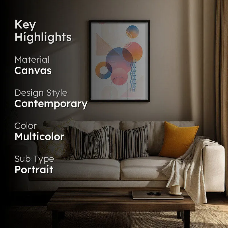 Geometric Euphoria Archival Canvas Wall Art - Black Frame media 2