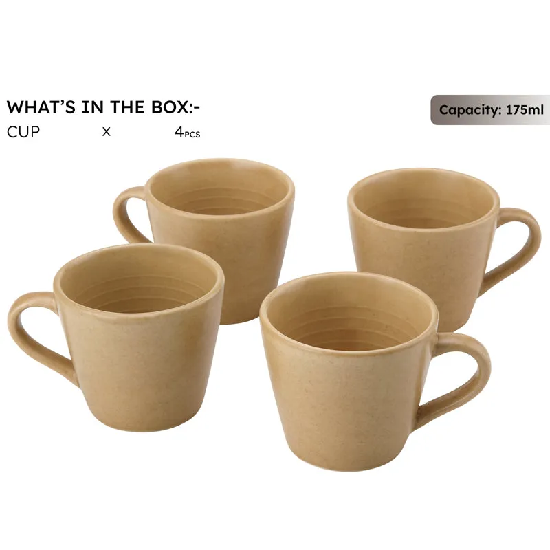 Tassa Ceramic Tea Cup (175 mL Each) - Set of Four media 3