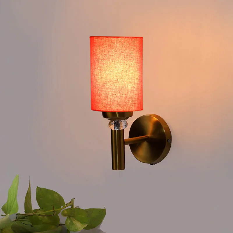 Sienna Steel & Cotton Wall Lamp - Orange media 1