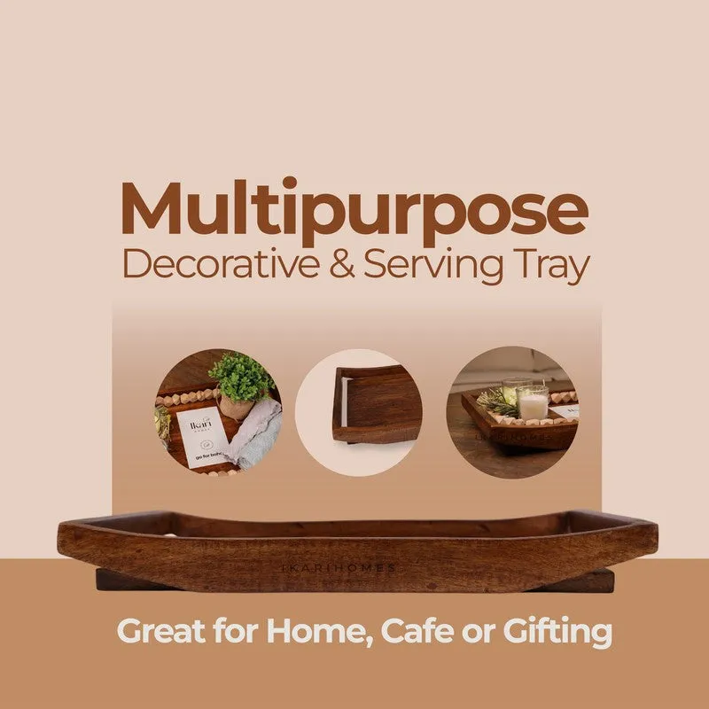 Elegant Wooden Serving Tray media 6