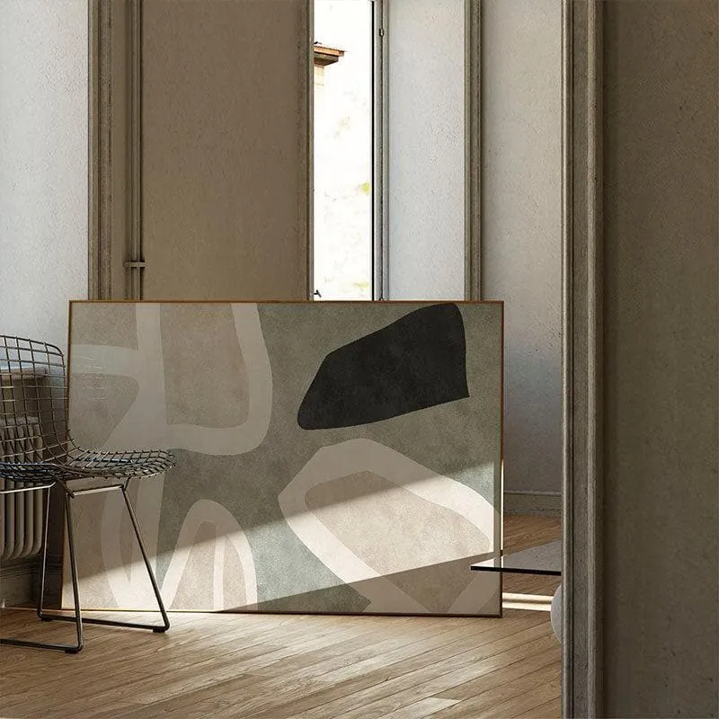 Geometric Figures Wall Painting - Black Frame media 3