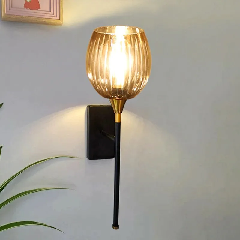 Auric Ribbed Glass Wall Lamp media 4