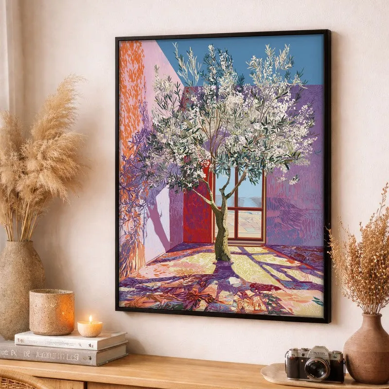 Pastel Canopy Canvas Wall Painting - Black Frame media 3