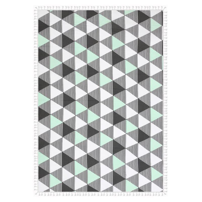 Merada Geometric Table Cover - Green media 6