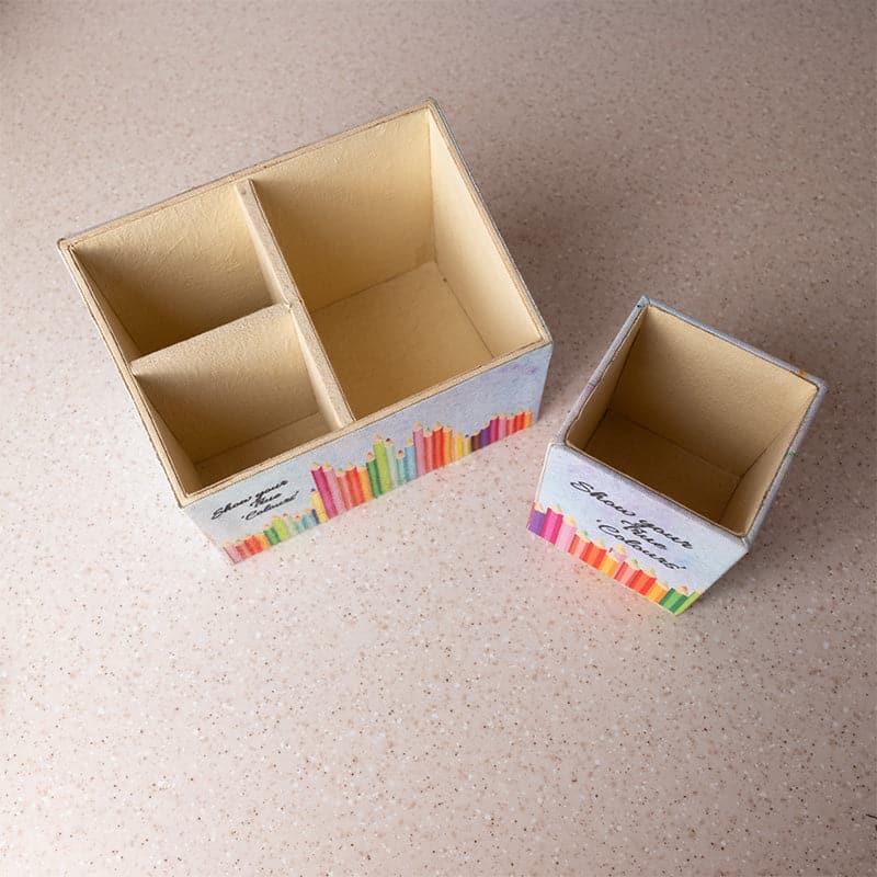 Color Cast Stationary Holder (Doodle Collection) - Set Of Two media 3