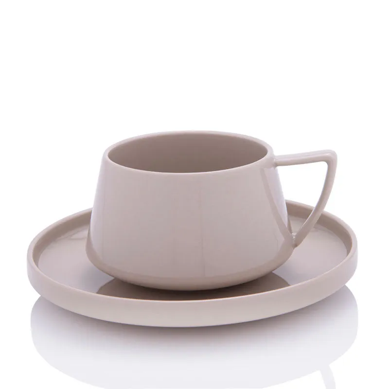 Nadia Ceramic Beige Cup & Saucer - 250 mL media 5