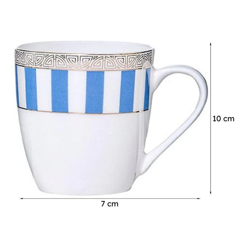 Sonaki Mida Stripe Bone China Tea Cup (180 mL Each) - Set Of Six media 6