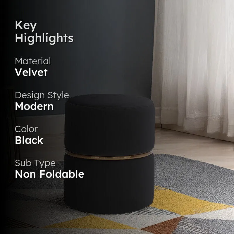 Zyvra Softin Ottoman - Black media 2