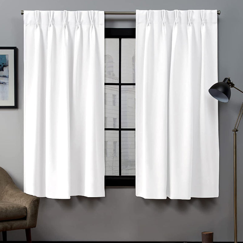Imora Double Pinch Pleat Short Width Curtain - White media 3