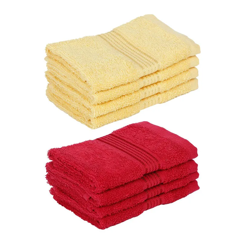 Bodil Face Towel (Yellow,Red) - Set Of Eight media 5