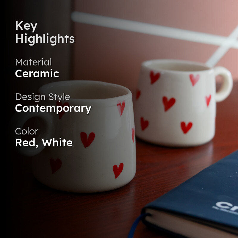 Little Ceramic Coffee Mug (400 mL Each) - Set of Two media 2