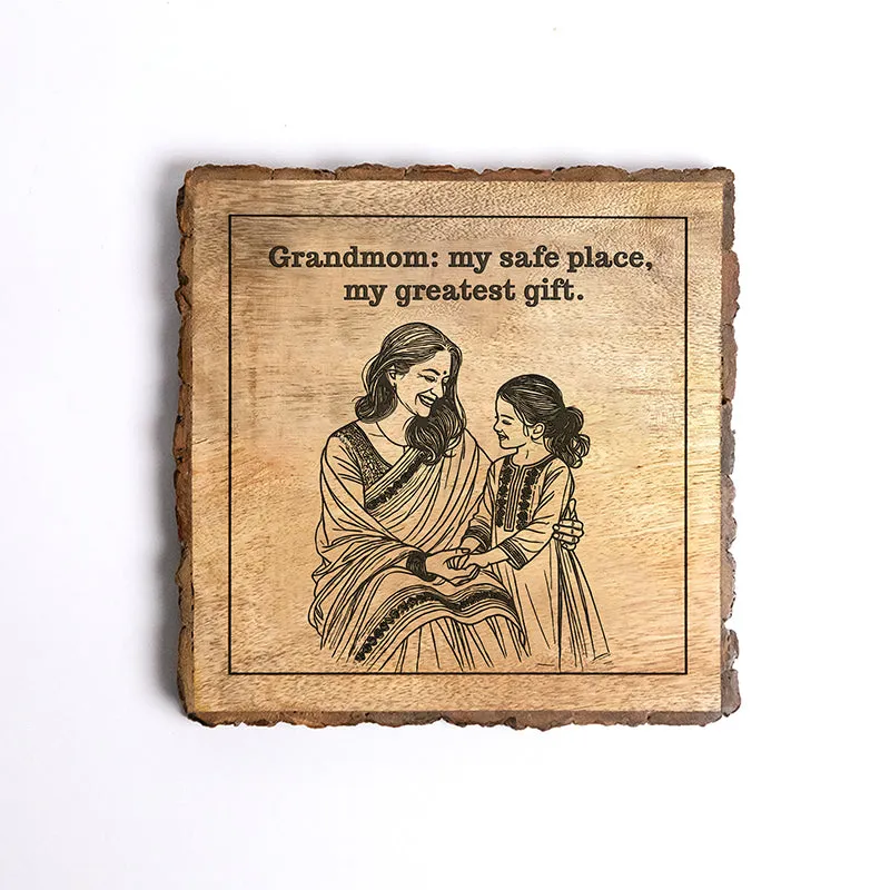 Grand Mother: Greatest Gift Wood Showpiece - Square media 5