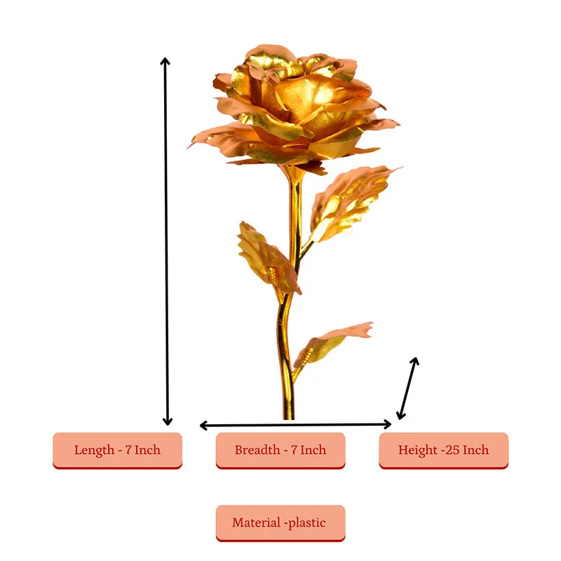 Story Of Rose Resin Showpiece - Gold media 7