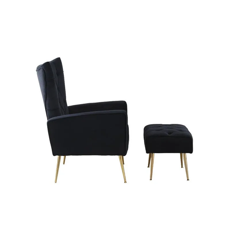 Simplex Neem Wood Lounge Chair (Black) - Two Piece Set media 7