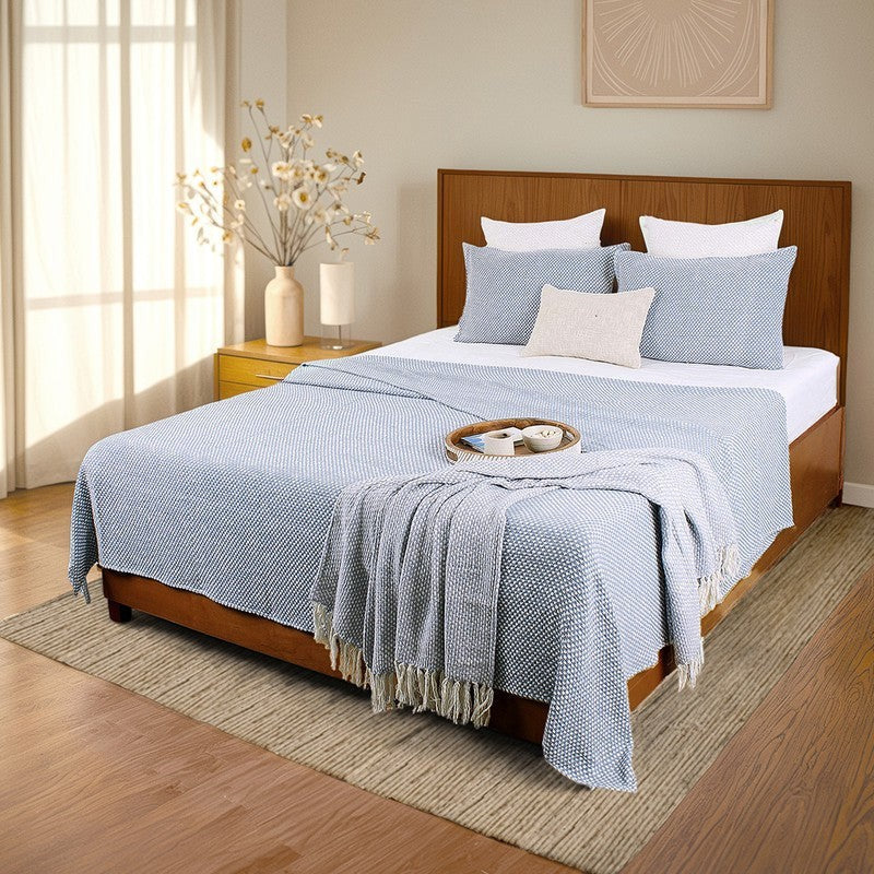 Vindhya Bedcover - Dark Blue media 5