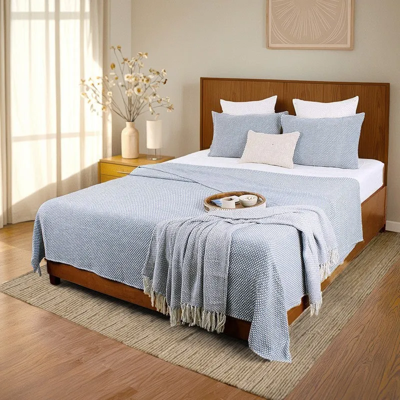 Vindhya Bedcover - Dark Blue media 5