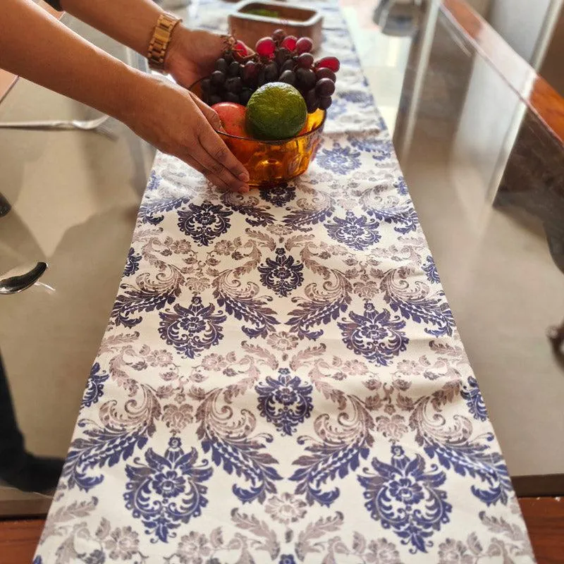 Yarley Flora Poly Canvas Table Runner media 1
