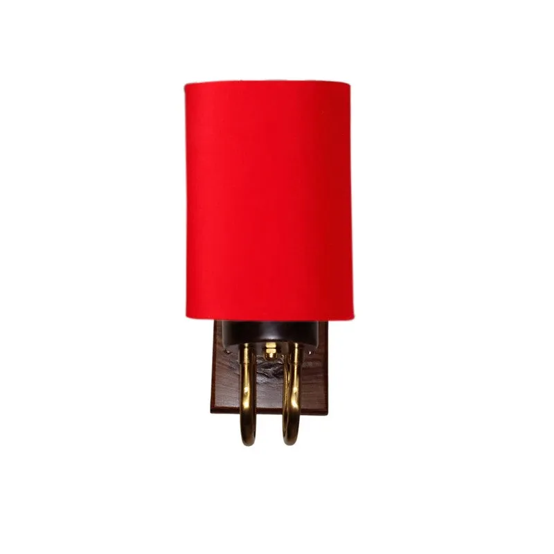 Gilded Arch Cotton Wall Lamp - Red media 3
