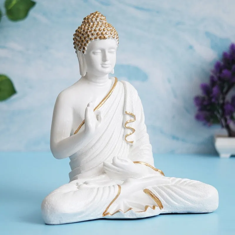 Light of Wisdom Buddha Idol - White media 6