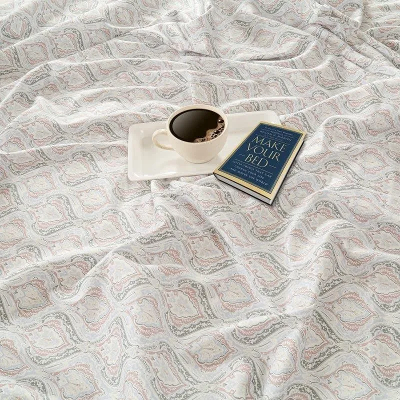 Swayam Suramya Blockprint Bedsheet (Grey) - 250 TC media 4