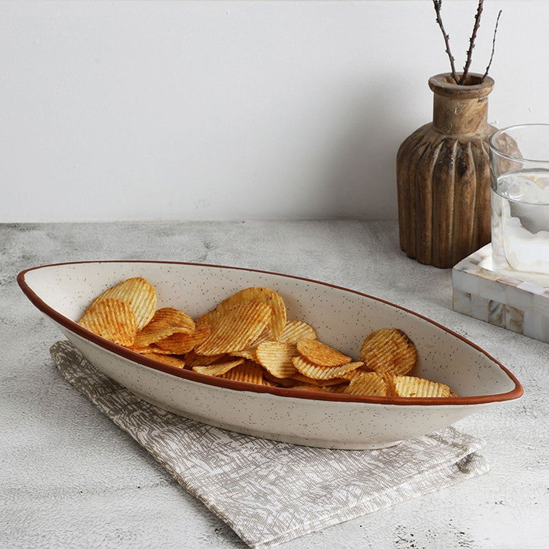 Viiva Ceramic Serving Bowl - 600 mL