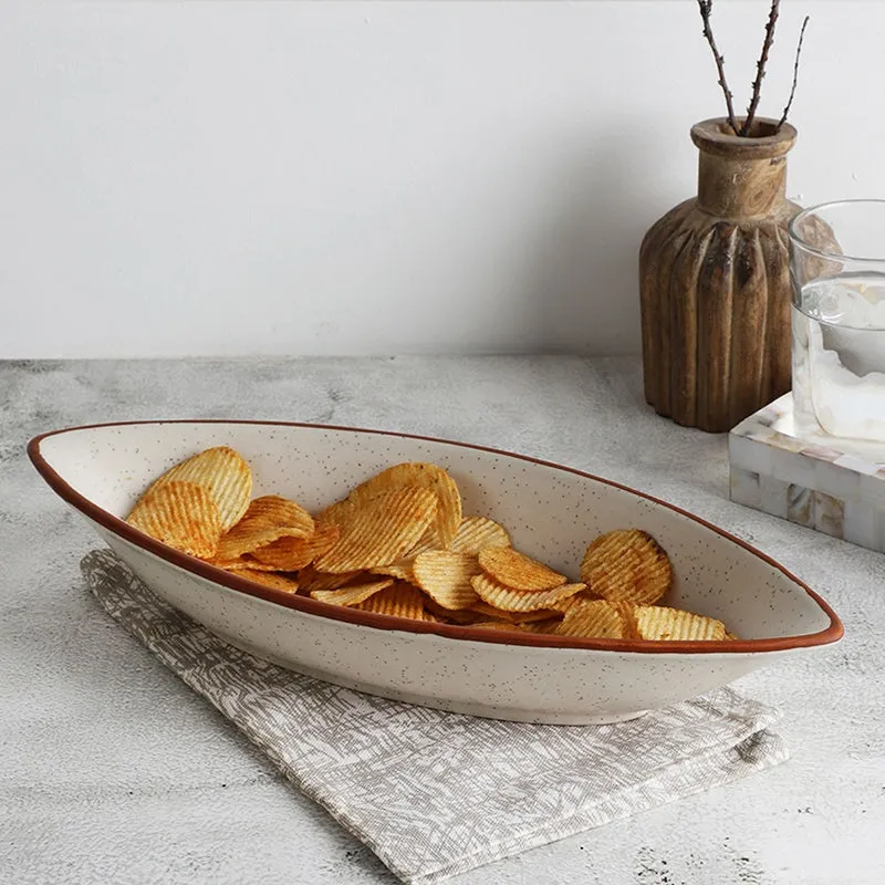 Viiva Ceramic Serving Bowl - 600 mL media 1