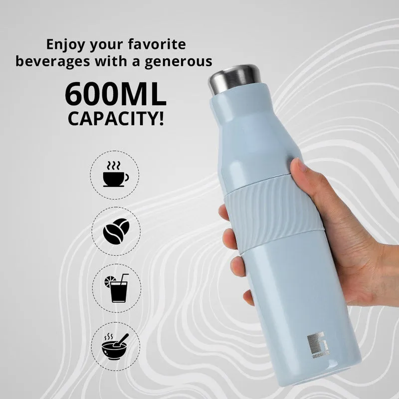 Bergner Walking Grip And Go Thermosteel Hot And Cold Bottle (Blue) - 600 mL media 6