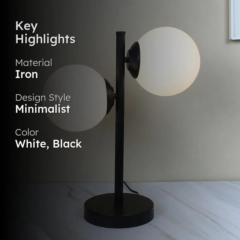 Mini Nova Duo Solid Iron Moon LED Table Lamp - White,Black media 2