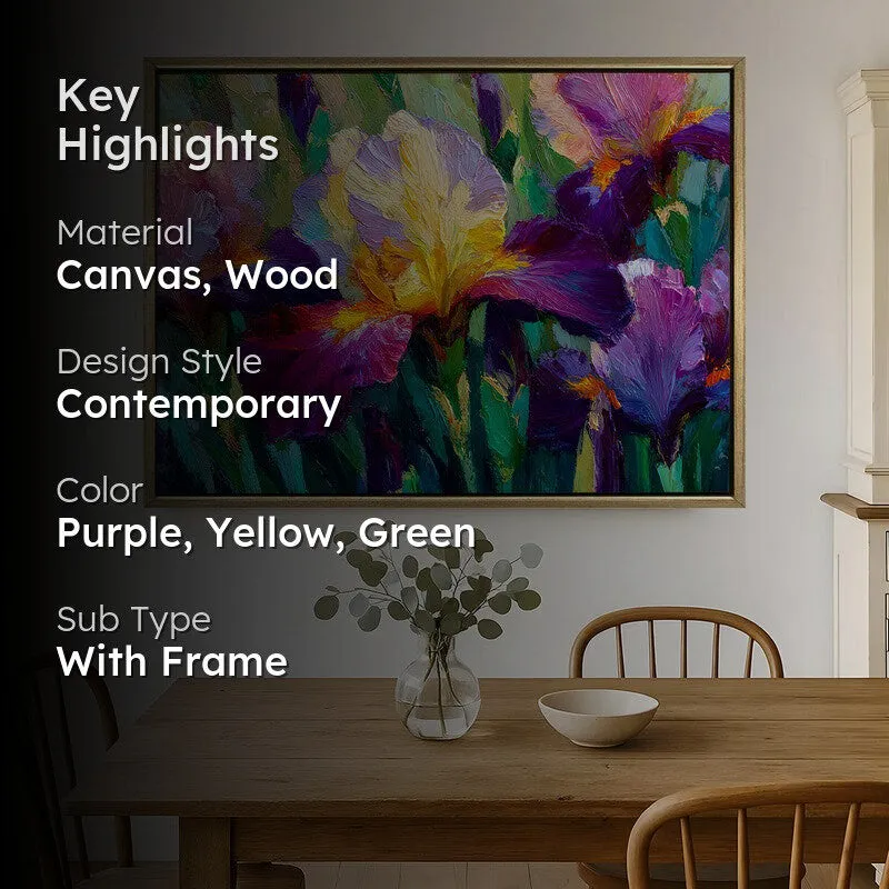 Silken Blossoms Canvas Wall Painting With Frame media 2