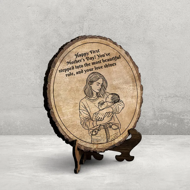 Most Beautiful Role Wood Showpiece - Round media 3