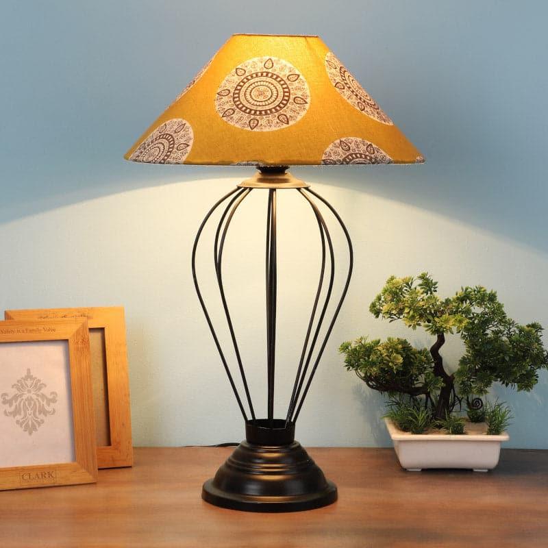 Mandala Merry Maximus Fabric Table Lamp - Yellow