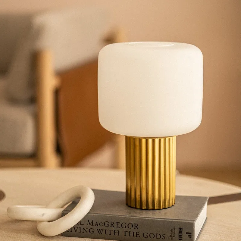 Orange Tree Glided Glass Table Lamp - White,Gold media 4