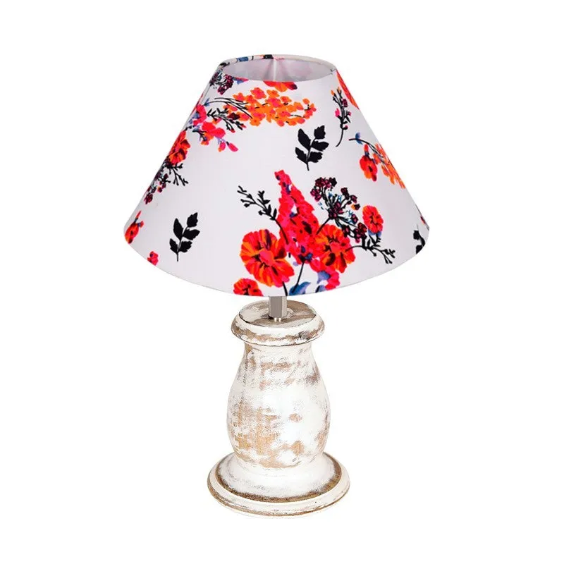 RadiantAura Stylish Wooden Table Lamp - Multicolor media 4