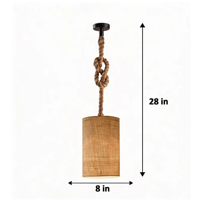 CalmGlow Jute Ceiling Lamp - Beige media 10