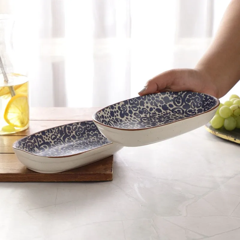 Speckled Stoneware Platter - Set Of Two media 3