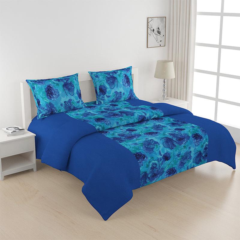 Swayam Beatific Blue Floral Bedding Set