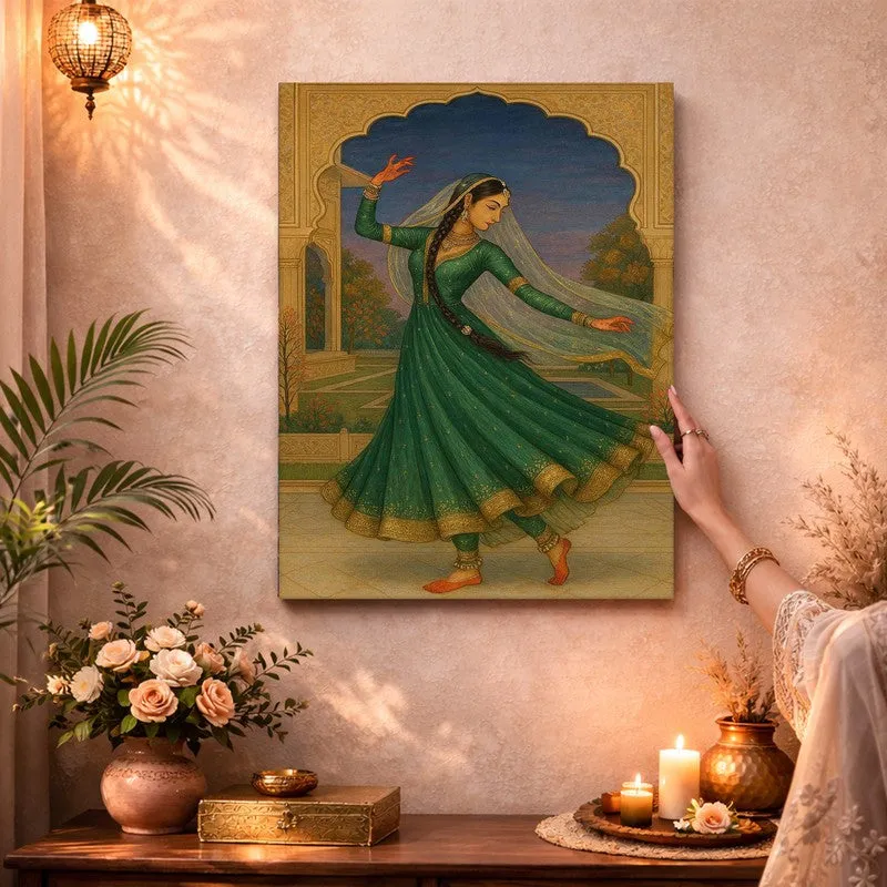 Mughal Court Dancer Canvas Wall Art & Paintings media 3