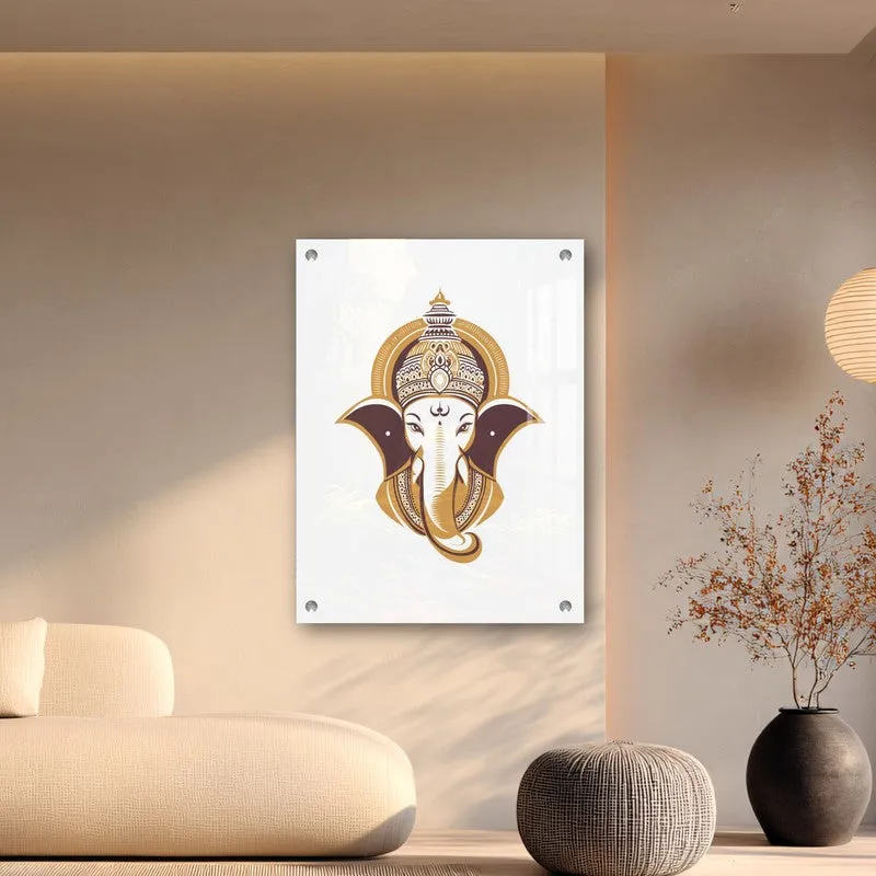 Ganesh Divine Aura Acrylic Wall Art media 5